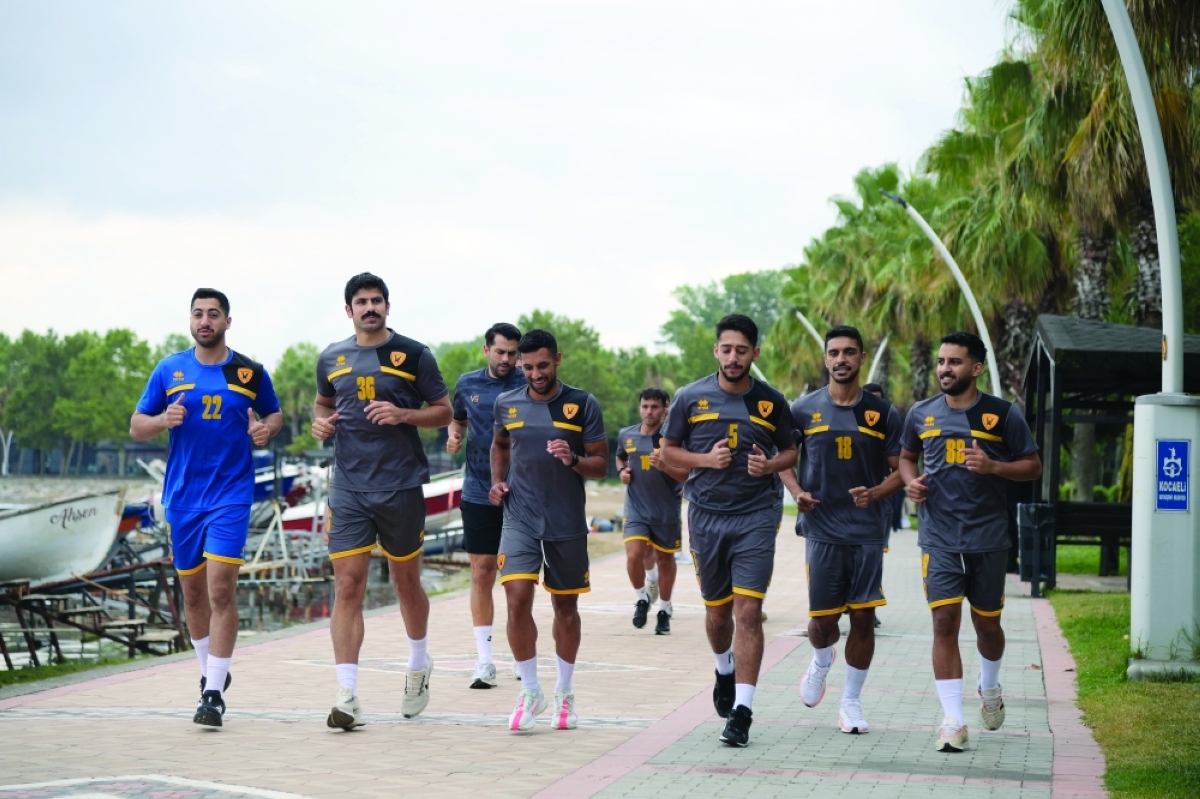 من تدريبات القادسية في «إزميت» صباح اليوم (المركز الإعلامي)