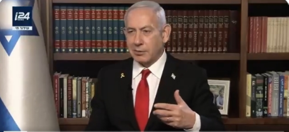 نتنياهو خلال المقابلة