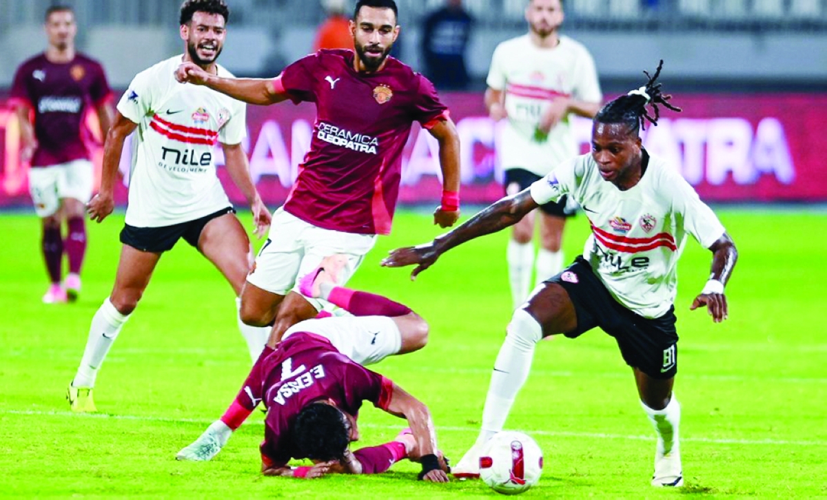 من مباراة الزمالك وسيراميكا في الجولة الأولى