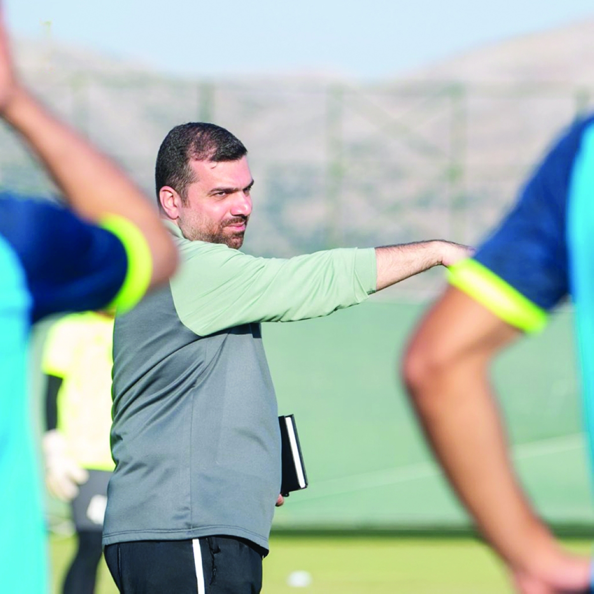 


ناصر الشطي خلال تدريب السالمية 