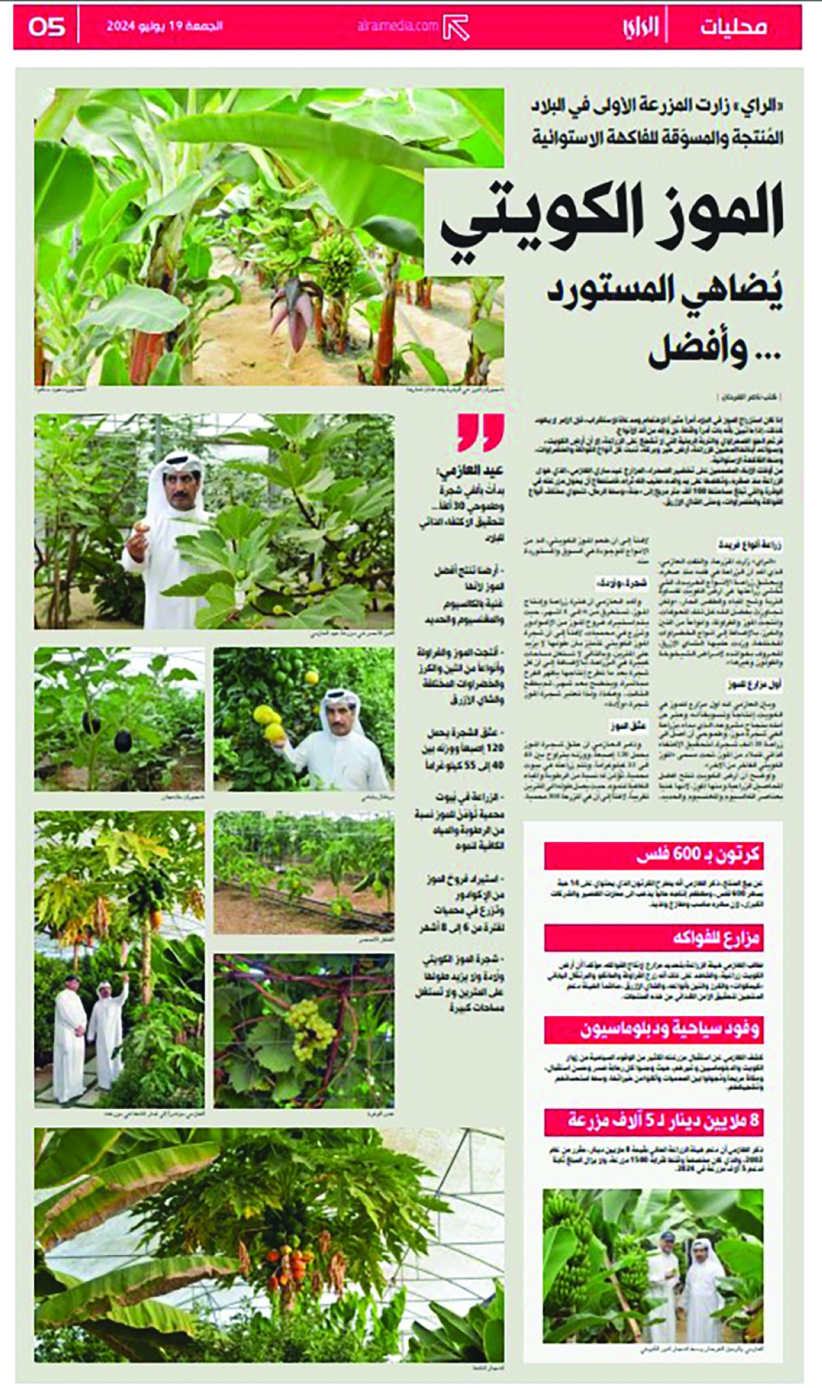 خبر «الراي» في 19 يوليو 2024 