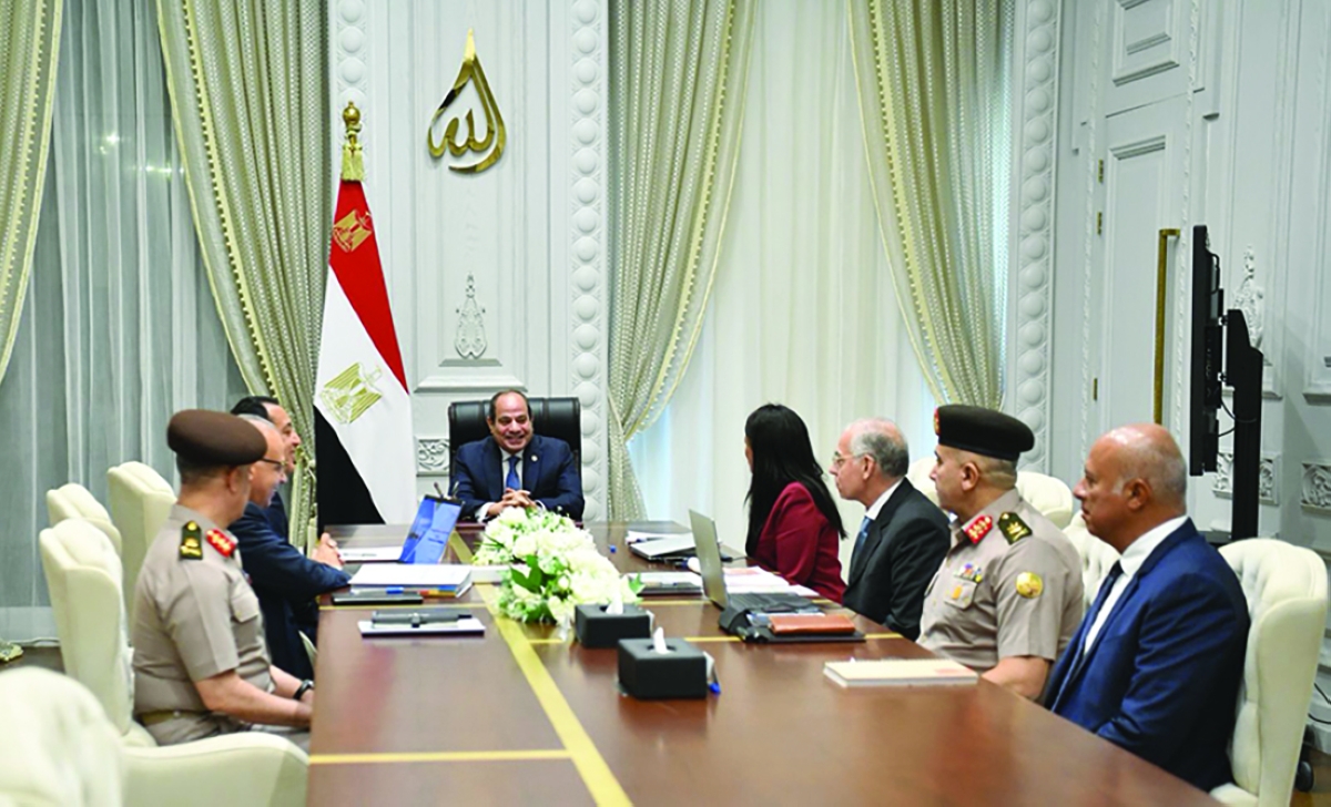 السيسي خلال اجتماع حكومي مع مدبولي وقيادات حكومية