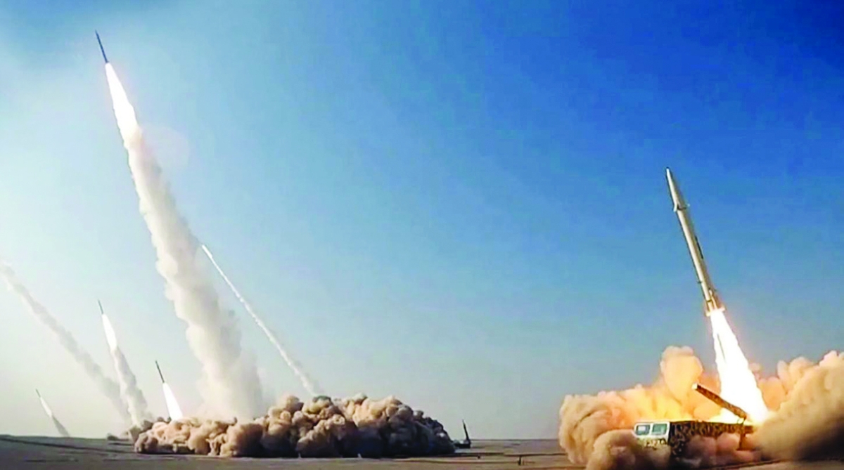 جانب من هجوم صاروخي إيراني على إسرائيل في يونيو الماضي