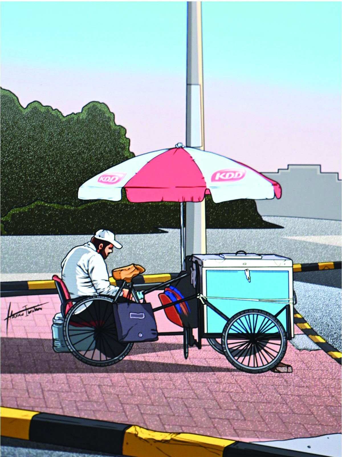 بائع الآيس كريم في الرسوم المتحركة