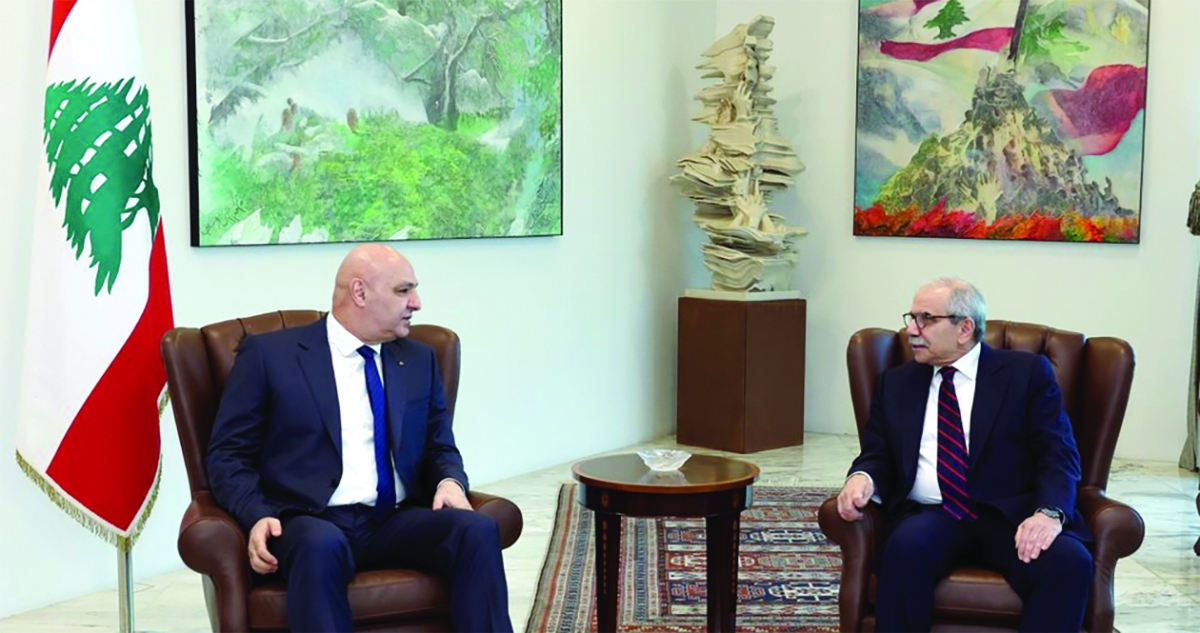 عون مستقبلاً سلام في قصر بعبدا