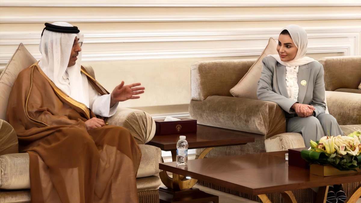 وزيرة الشؤون الاجتماعية تستقبل وزير العمل في دولة قطر الدكتور علي المري