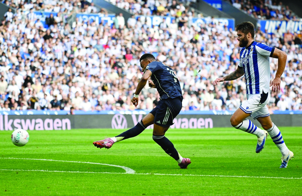 


كيليان مبابي مسجلاً في مرمى ريال سوسييداد	 (أ ف ب) 