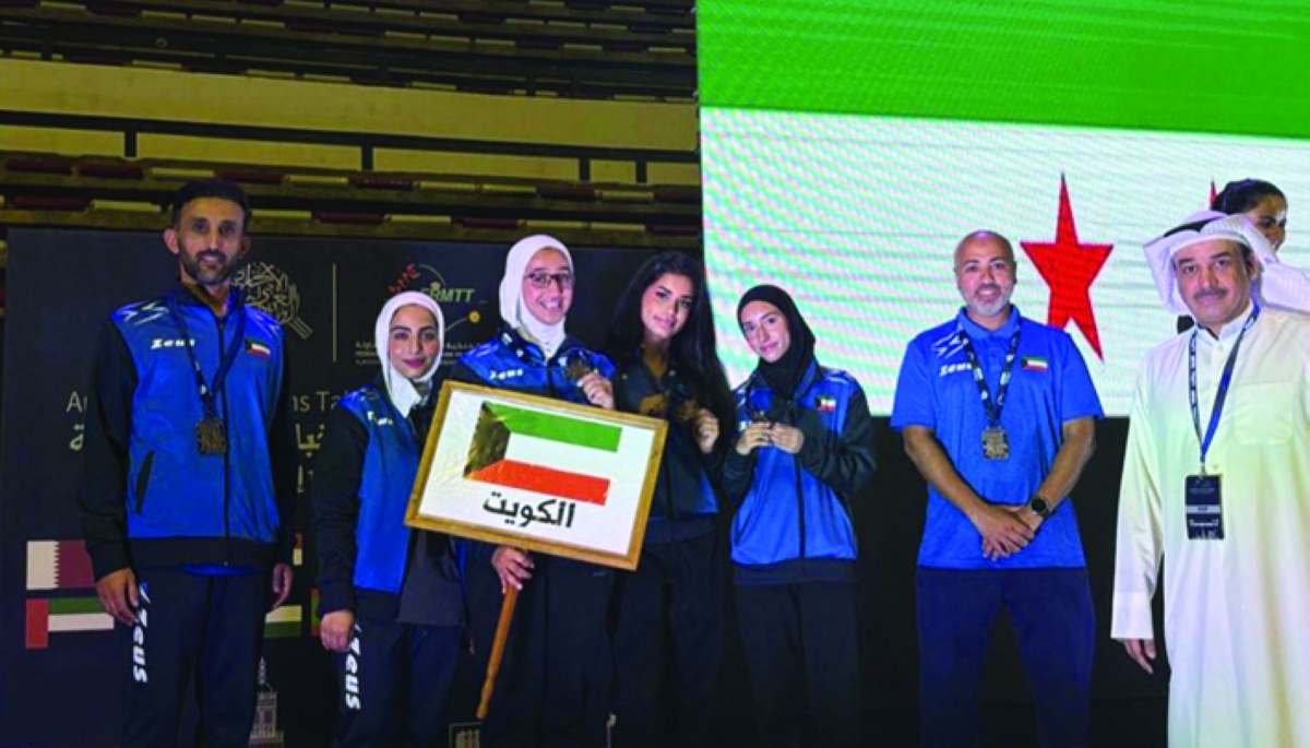 لاعبات منتخب الكويت لكرة الطاولة