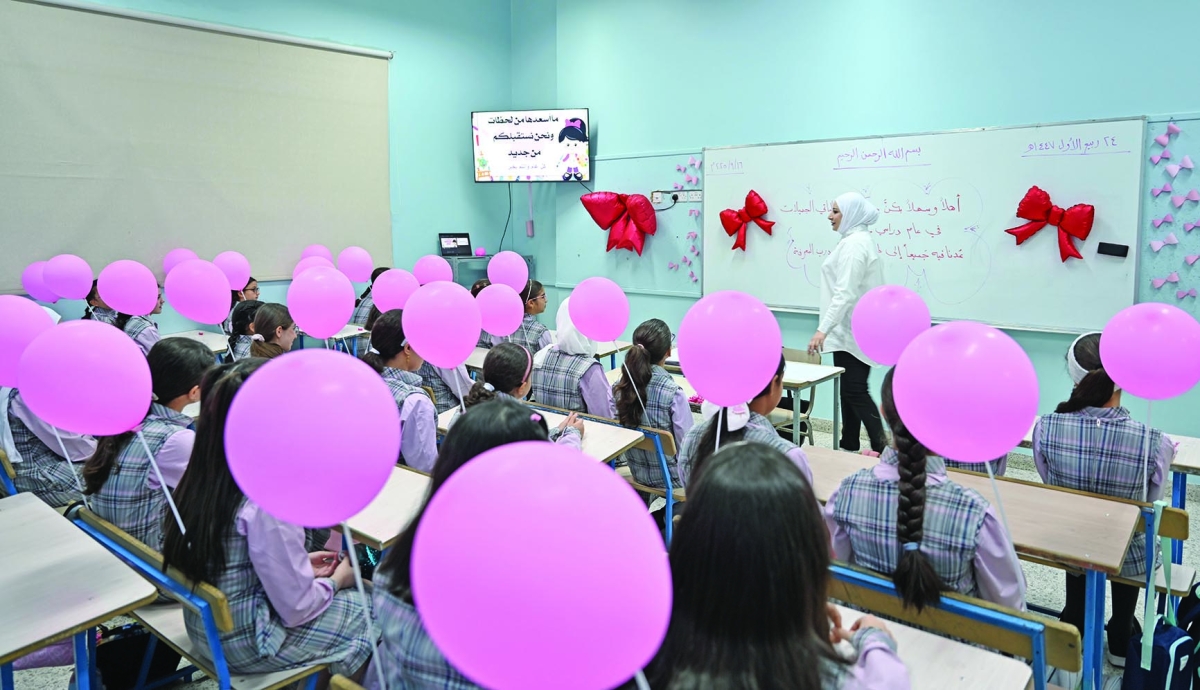 


استقبال وردي... في بيئة تعليمية جاذبة 