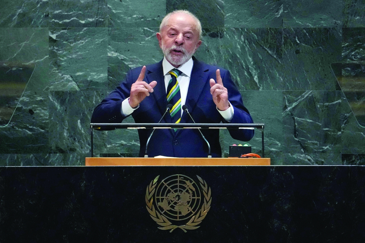 دا سيلفا متحدثاً أمام الجمعية العامة (أ ف ب)