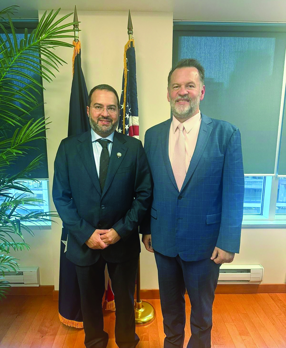 رئيس «الطيران المدني» مع رئيس الوفد الأميركي خلال اجتماعات «إيكاو»