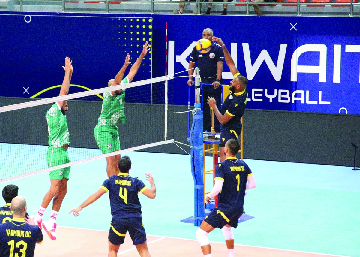 لقطة من مباراة العربي واليرموك