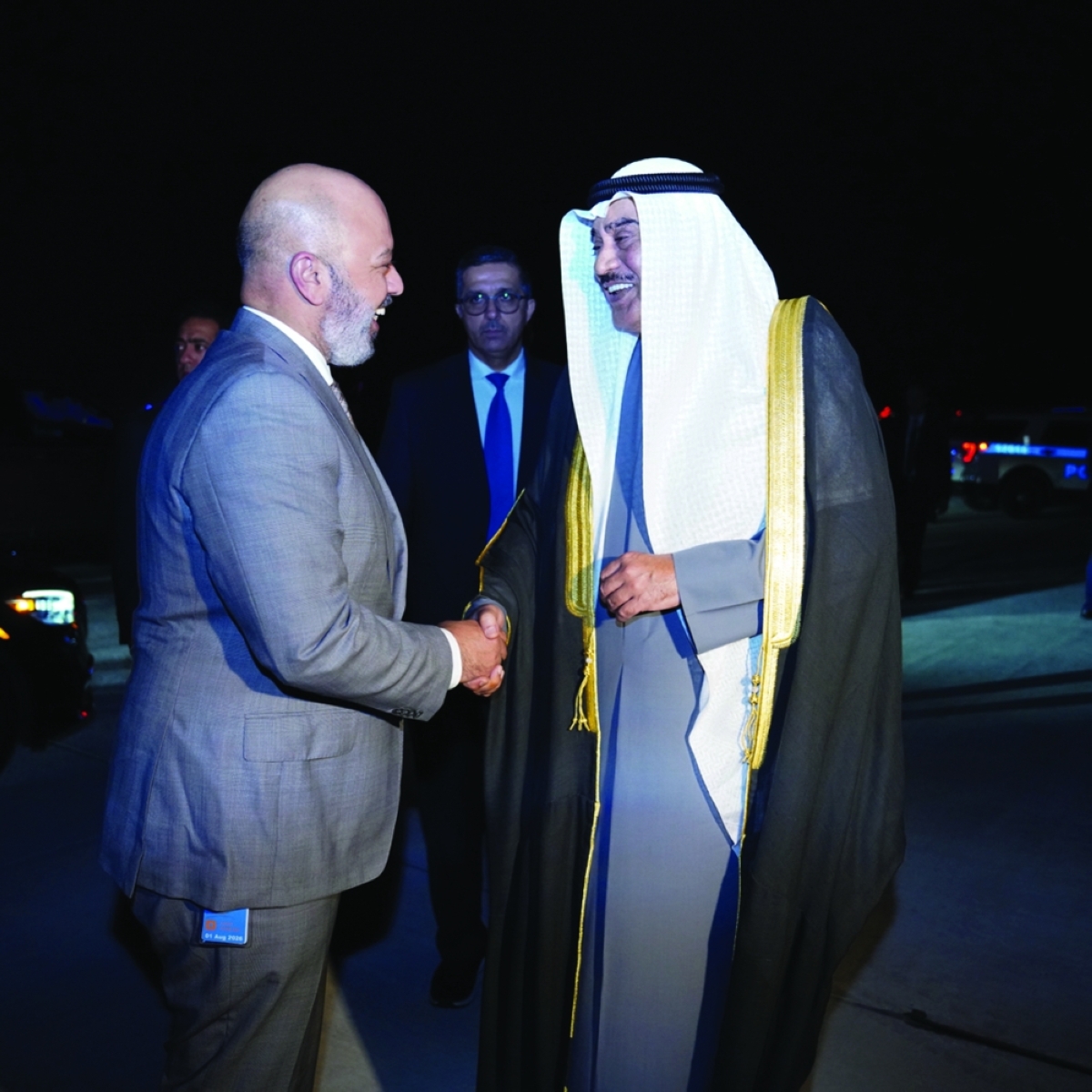 ممثل سمو الأمير مغادراً نيويورك وفي وداعه السفير البناي