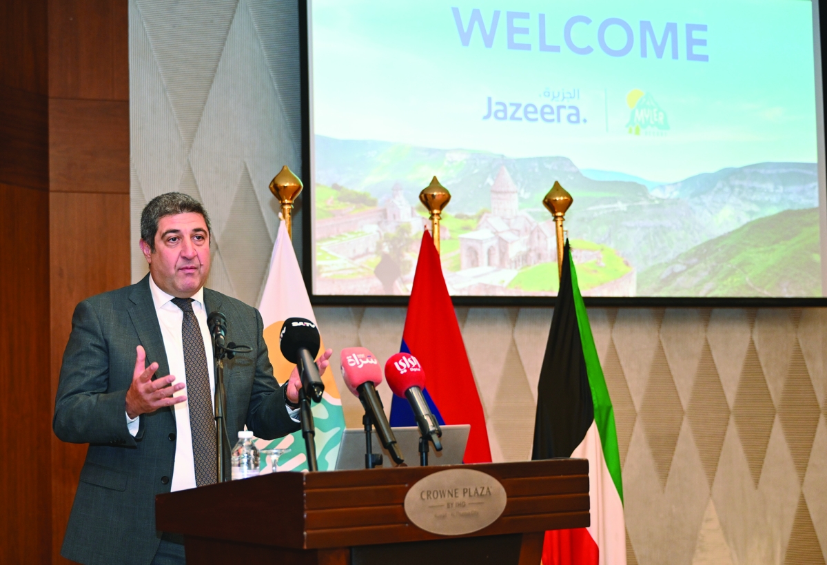 


سفير أرمينيا يتحدّث في الفعالية الترويجية	(تصوير أسعد عبدالله) 