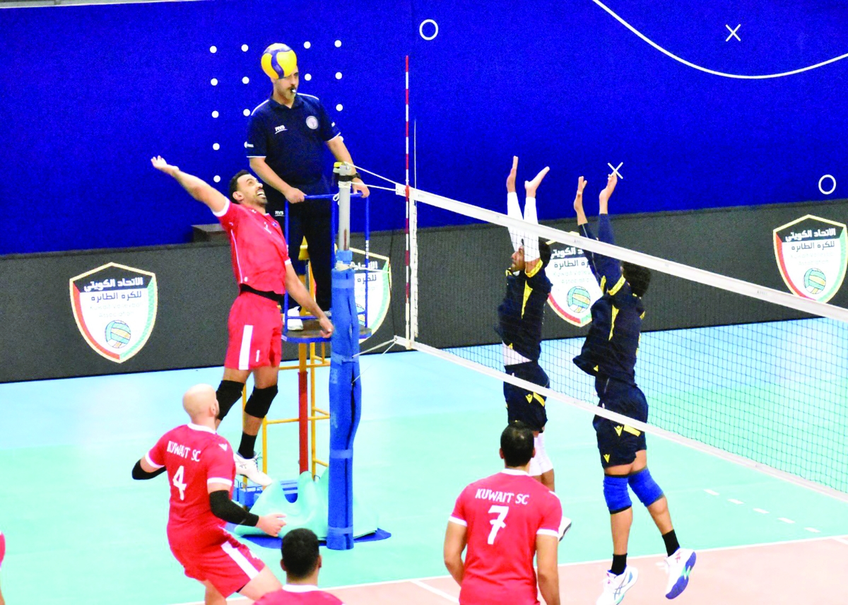 لقطة من مباراة «الكويت» واليرموك