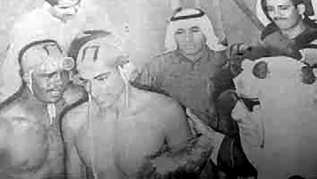 بدر الحميدي خلال مشاركته في ماراثون السباحة العالمي في 1969