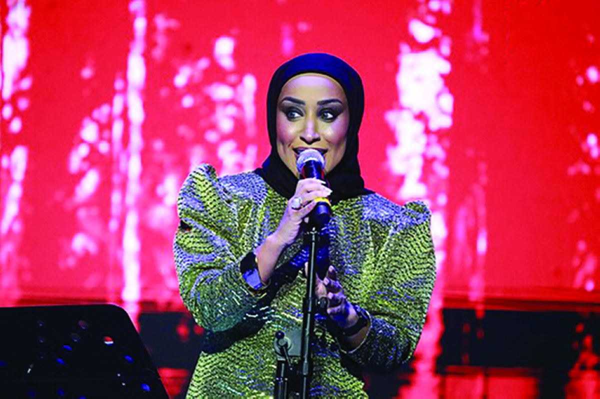 


مشاعل العسعوسي خلال الحفل 