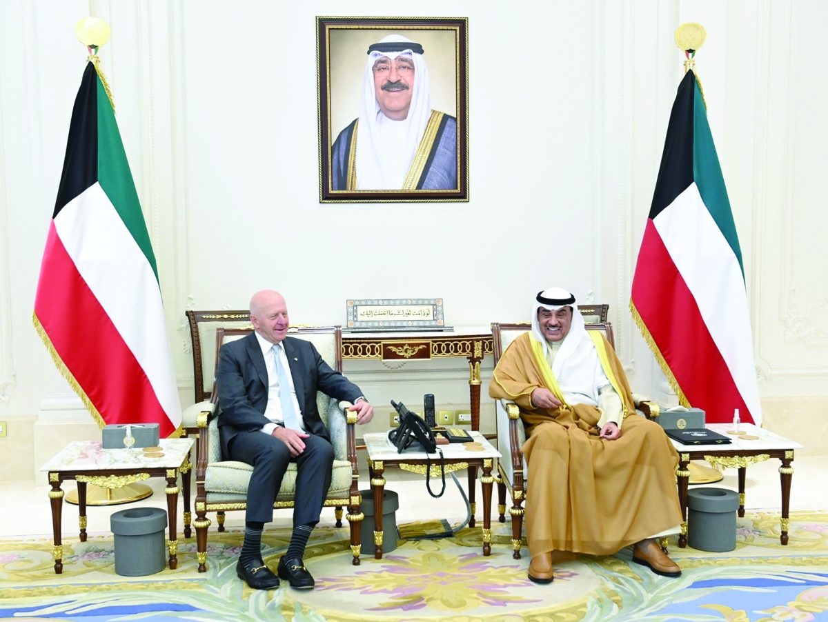 سمو ولي العهد لدى استقبال الرئيس التنفيذي لشركة «غولدمان ساكس»