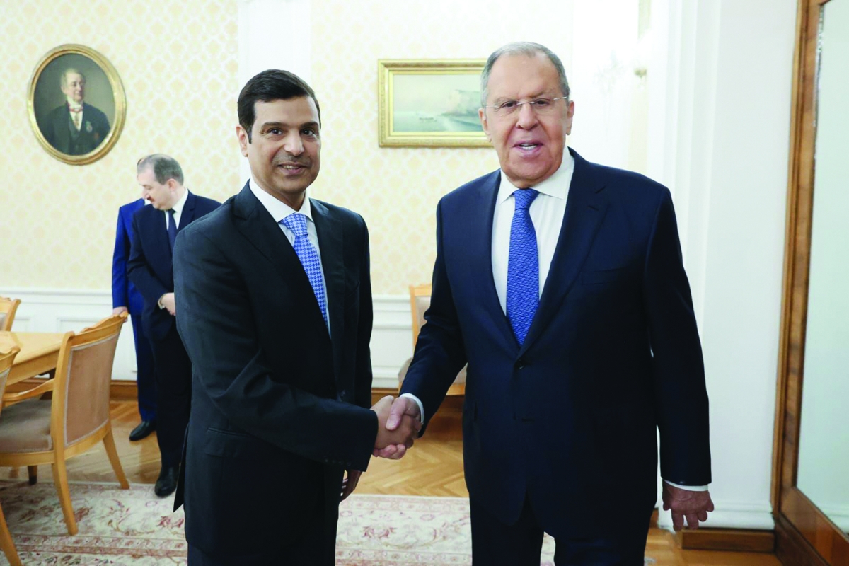 السفير المطيري مع وزير الخارجية الروسي سيرغي لافروف