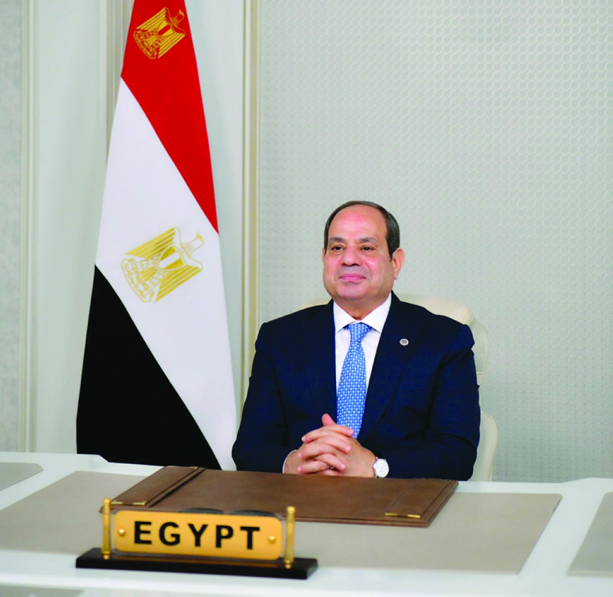 السيسي متحدثاً في أسبوع القاهرة للمياه