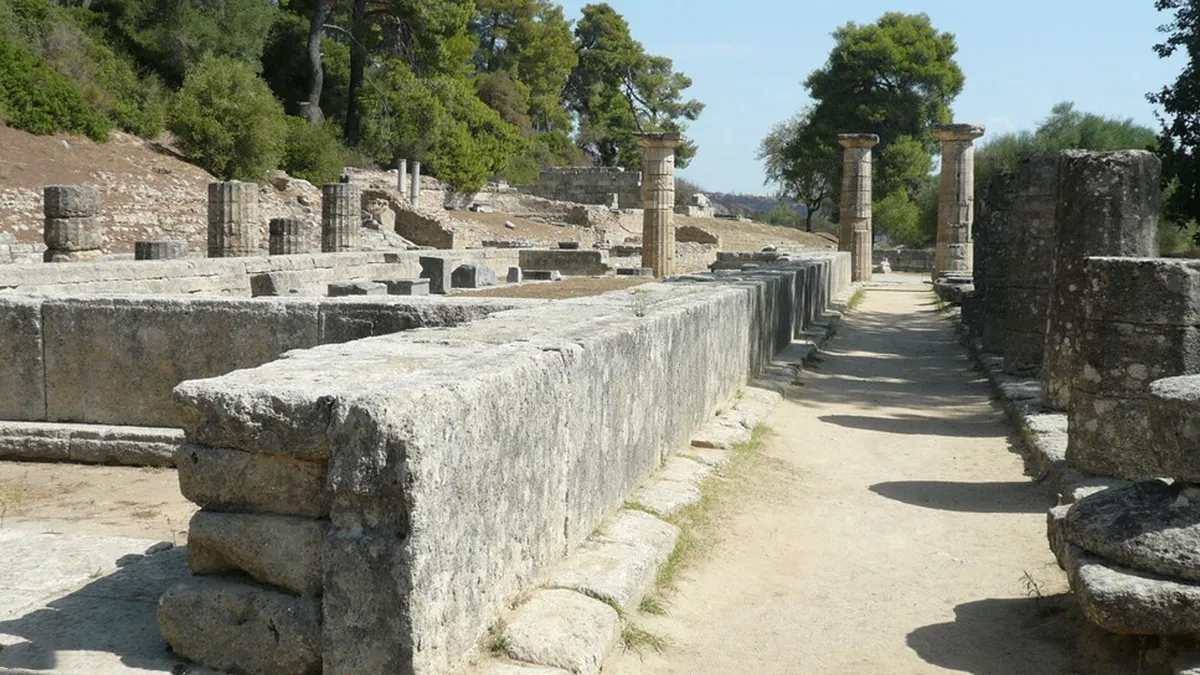 موقع أولمبيا في اليونان