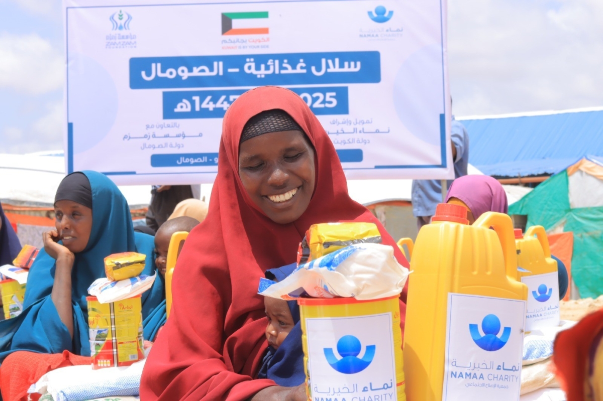 من مساعدات سابقة قدمتها «نماء» لقاطني مخيم جرسبالي بالصومال