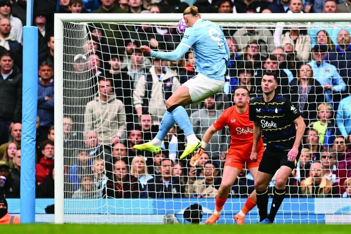 هالاند يسجل الهدف الأول لـ «سيتي»  	 ( أ ف ب) 