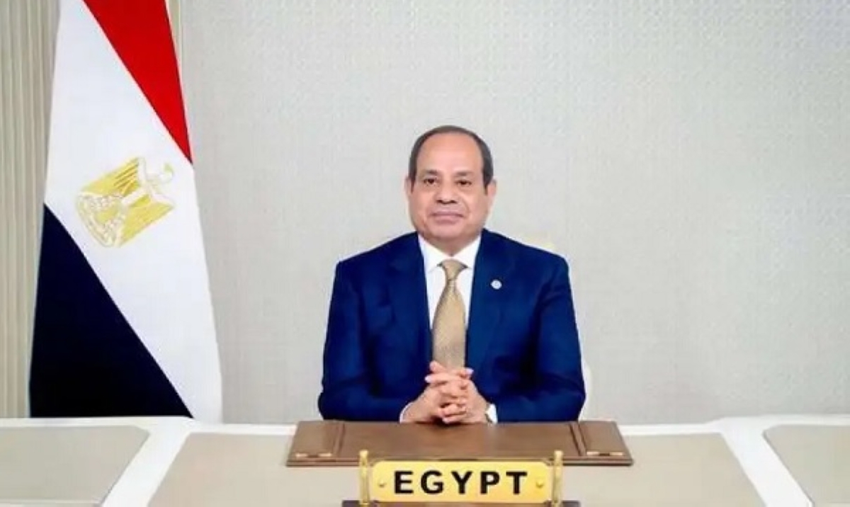 السيسي يلقي كلمة مسجلة في منتدى أسوان