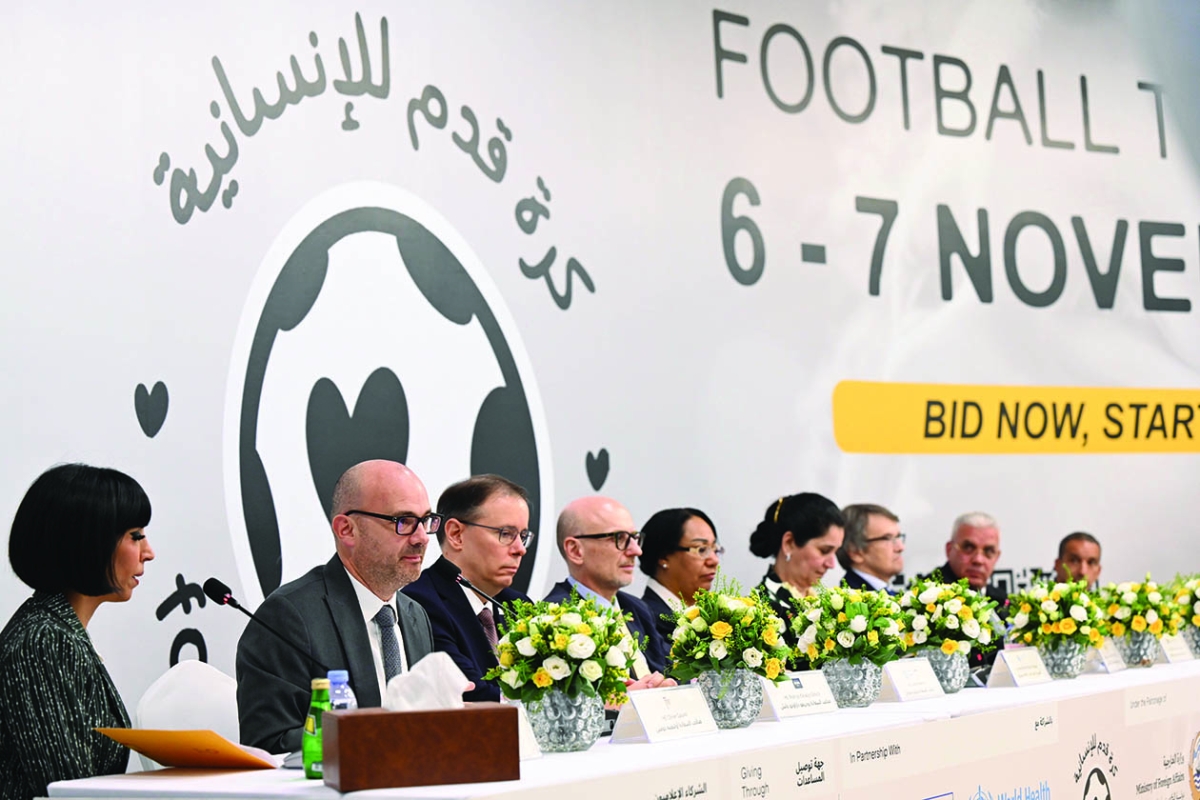 المتحدثون في المؤتمر الصحافي (تصوير أسعد عبدالله)