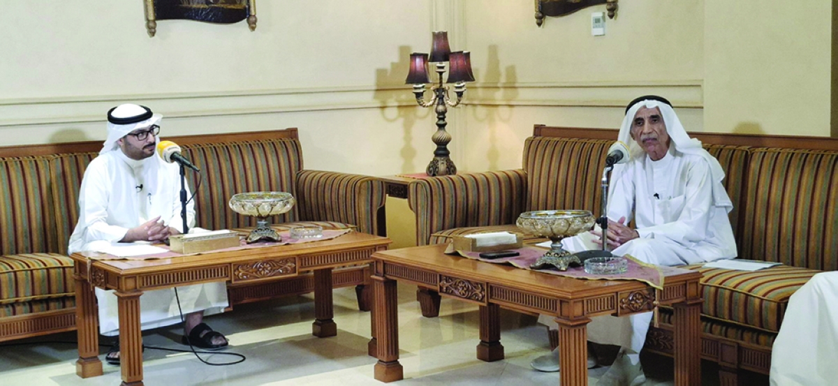 سالم خدادة وفالح بن طفلة العجمي خلال الأمسية