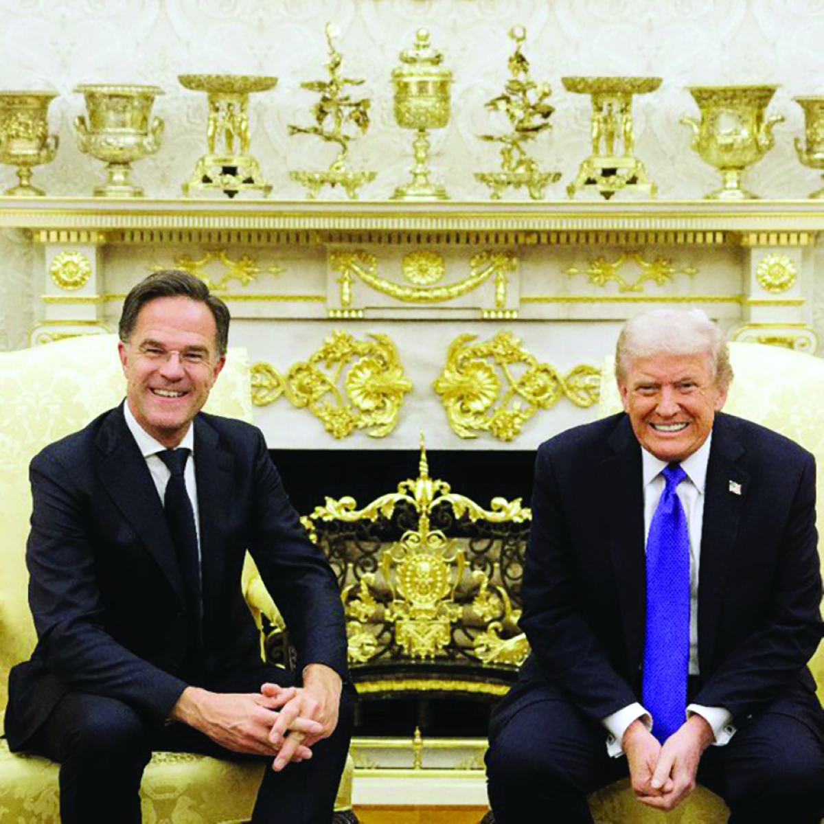 ترامب مستقبلاً روته في البيت الأبيض