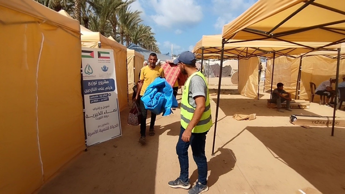 نماء تبدأ تنفيذ إيواء الاسر النازحة