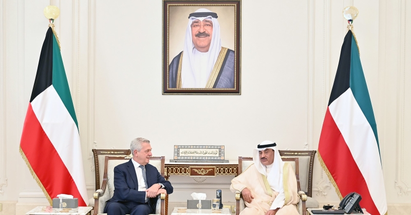 سمو ولي العهد يستقبل المفوض السامي للأمم المتحدة لشؤون اللاجئين