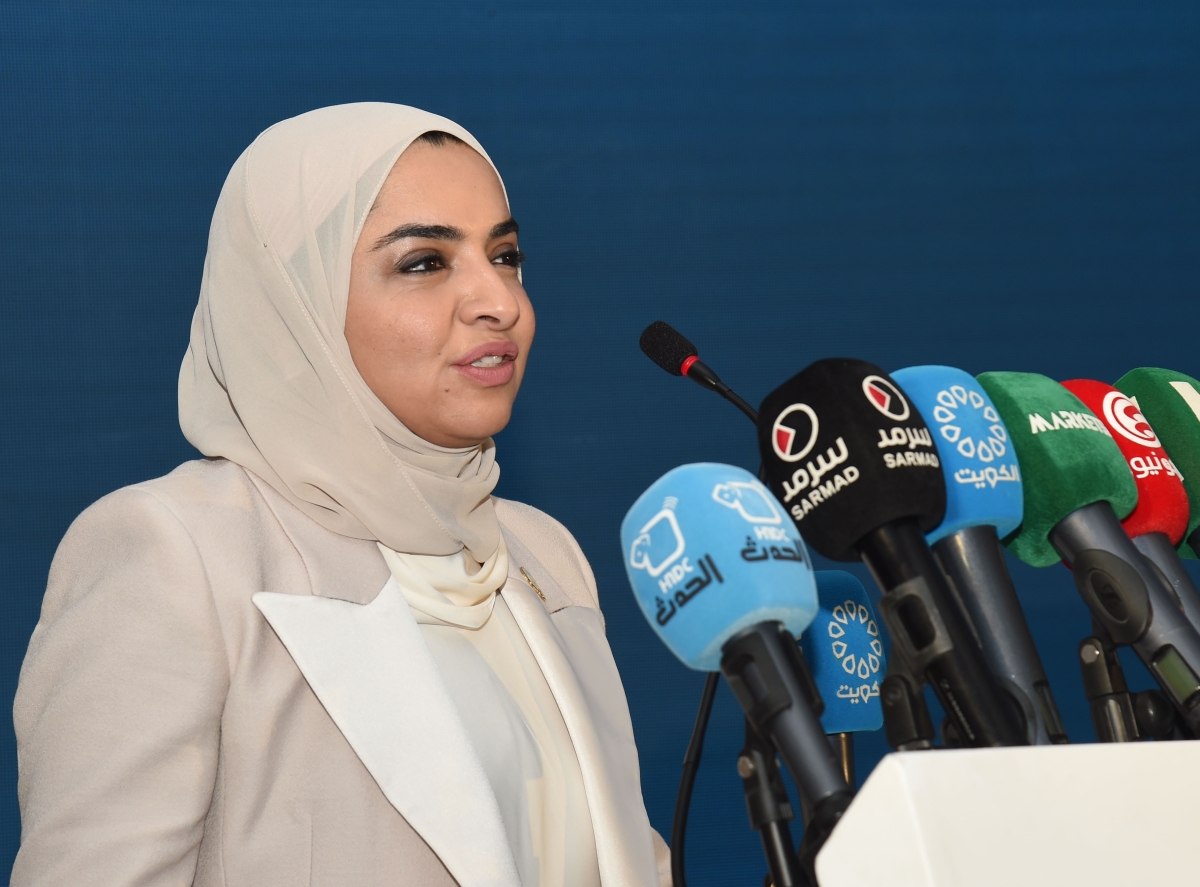 بسمة الجاسم خلال كلمتها في منتدى «روّاد الخليج» 