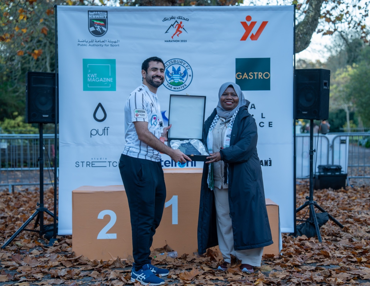نائب المدير العام لقطاع الرياضة للجميع في الهيئة العامة للرياضة هيا الدهام خلال حضورها الماراثون