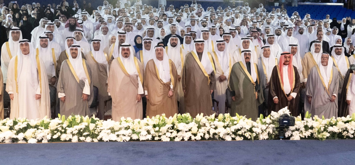 سمو الأمير وسمو ولي العهد في مقدم الحضور خلال الحفل 