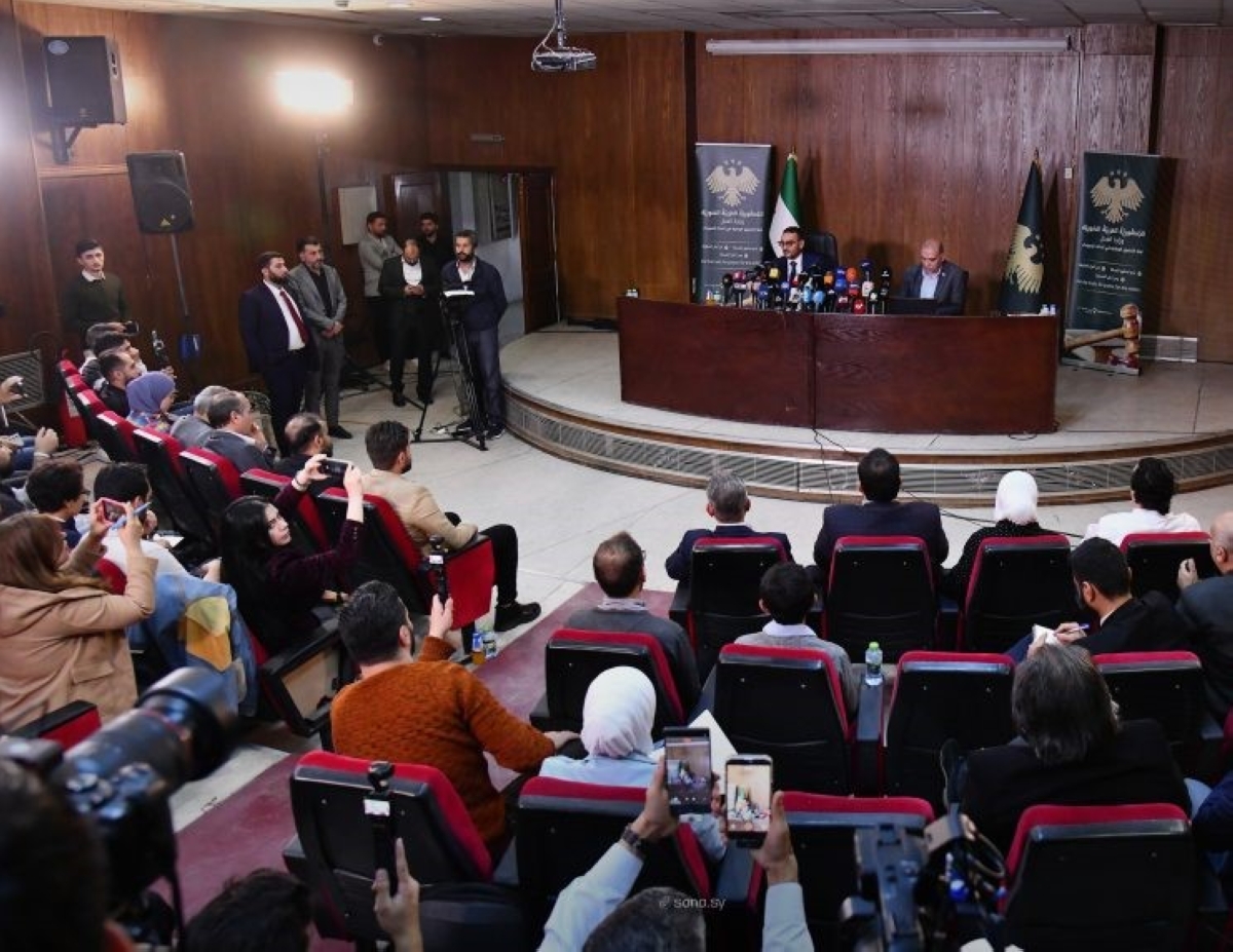 مؤتمر صحافي للجنة التحقيق في أحداث السويداء (سانا)
