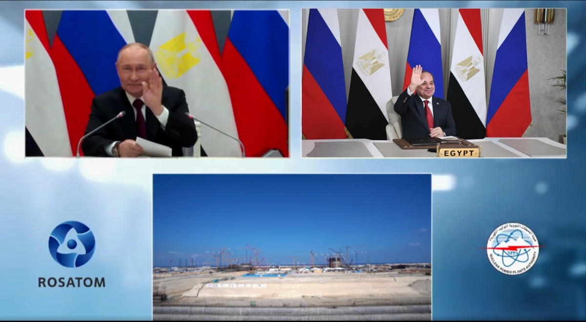 تحية متبادلة بين السيسي وبوتين