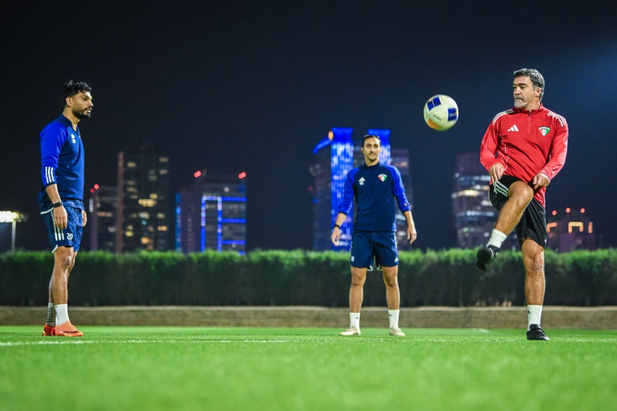 جانب من تدريب الأزرق في الدوحة