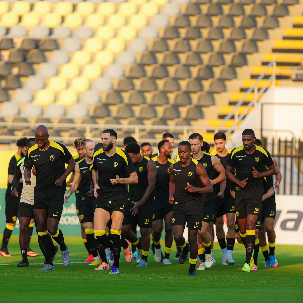 جانب من تدريبات الاتحاد السعودي 