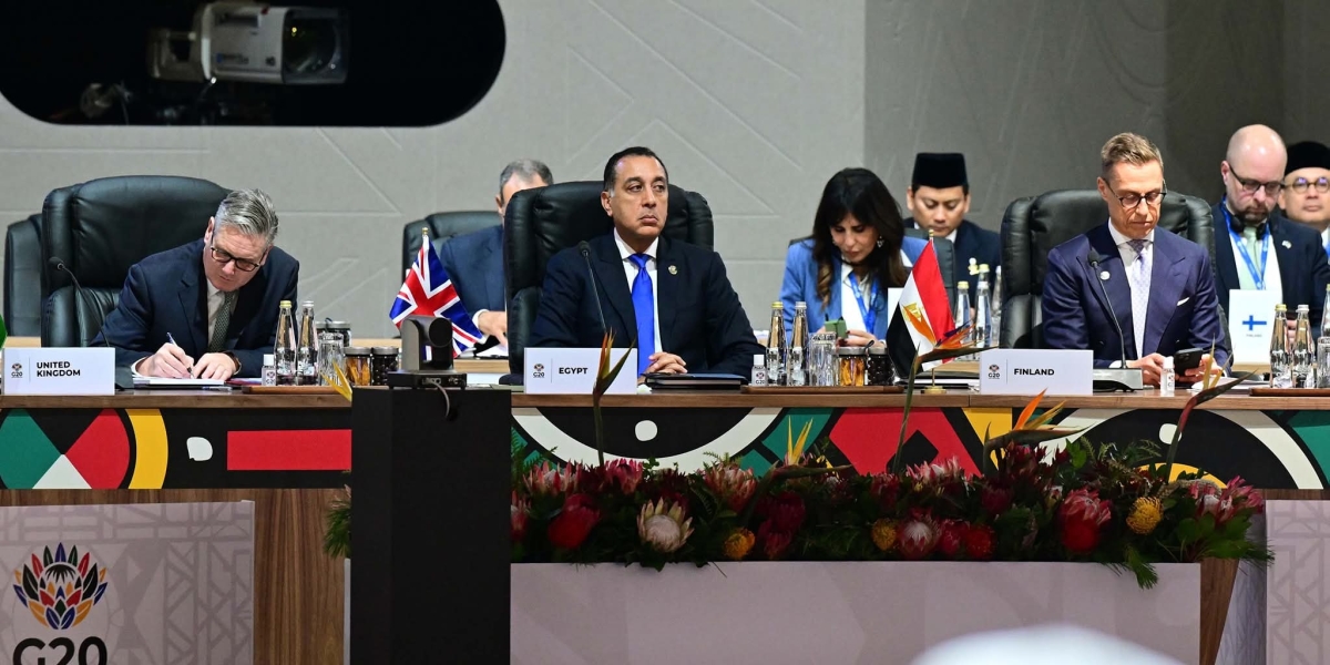 مدبولي خلال اجتماعات قمة مجموعة العشرين في جوهانسبورغ