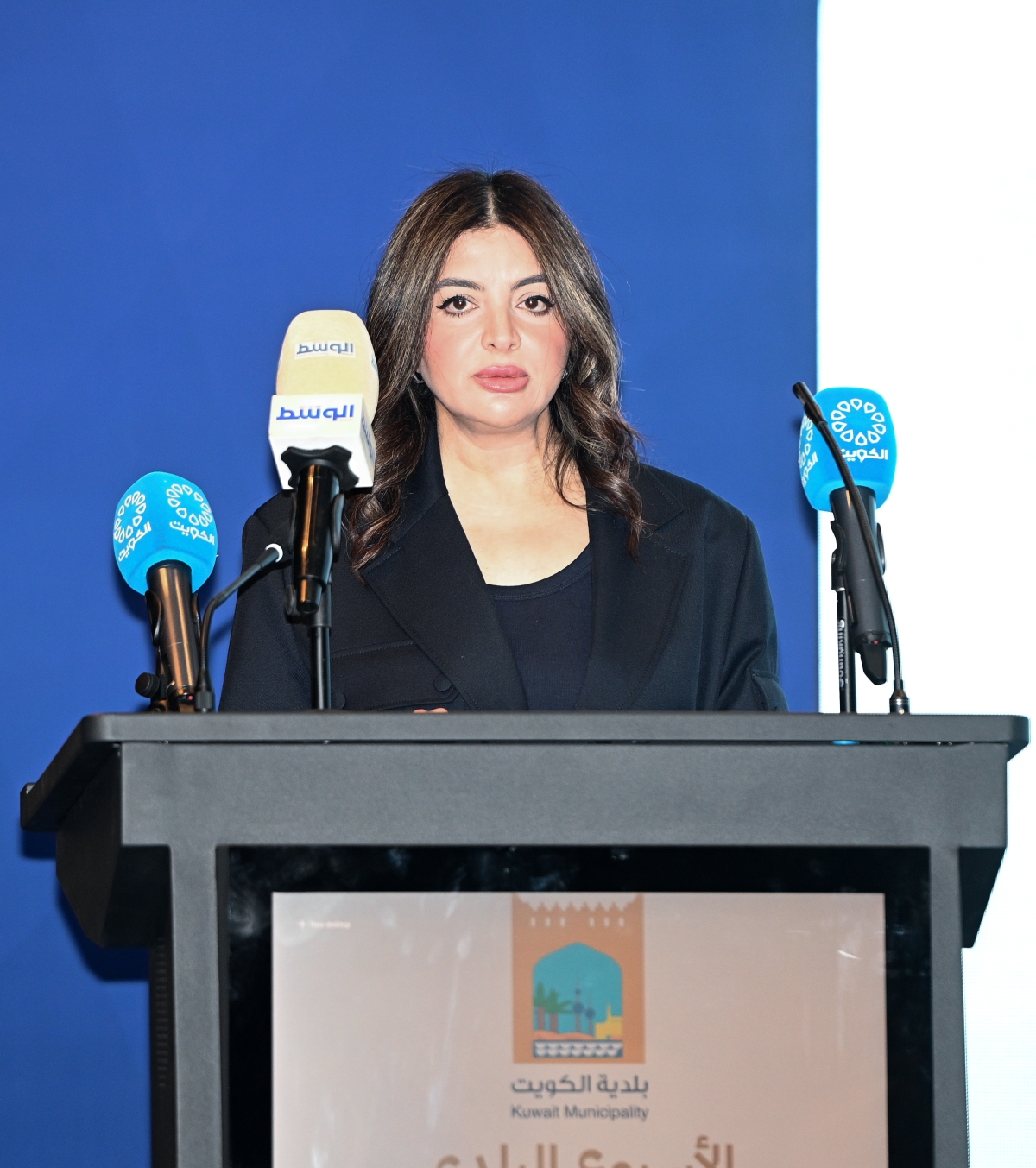 منال العصفور تُلقي كلمتها  (تصوير نايف العقلة)