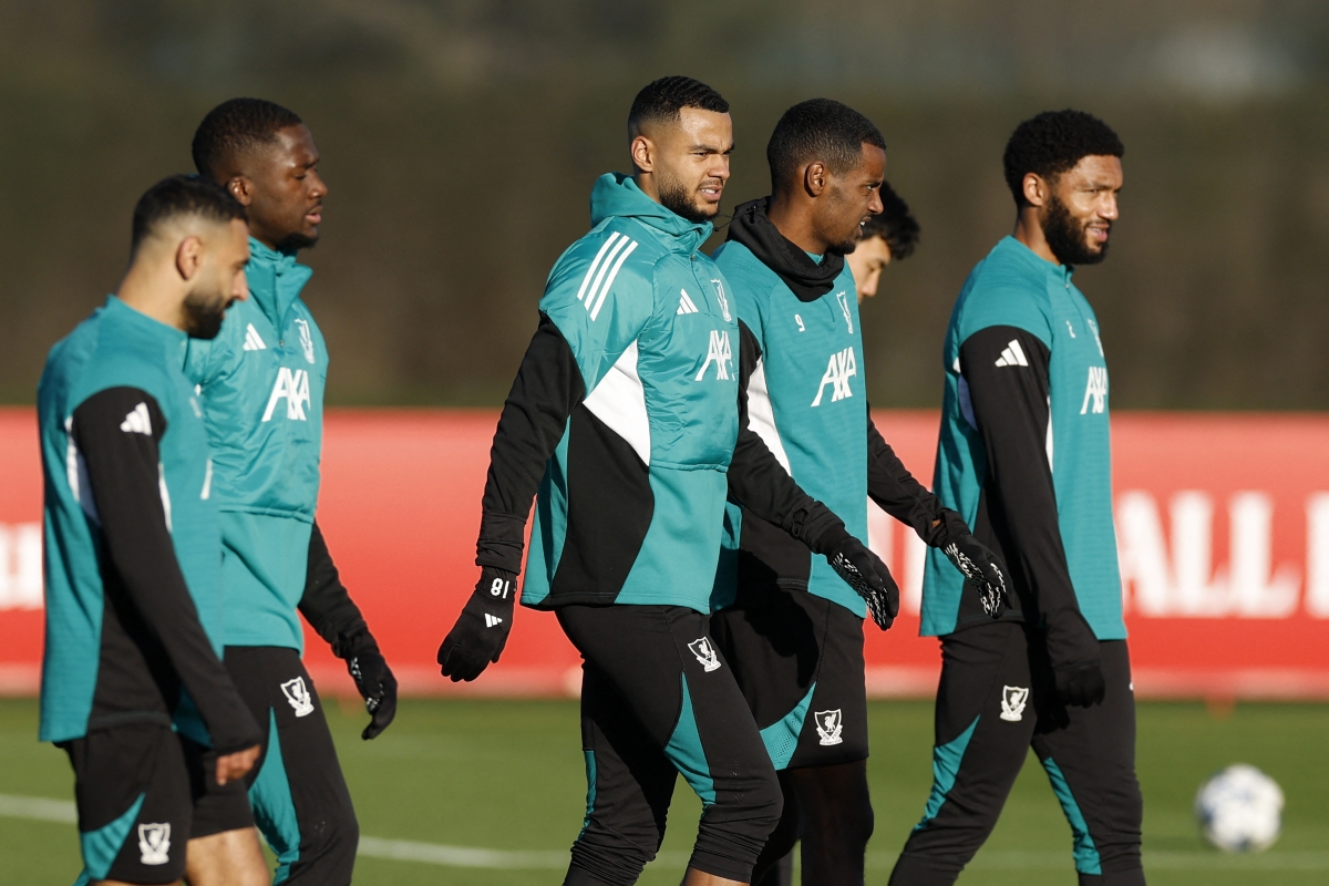 محمد صلاح في تدريبات ليفربول