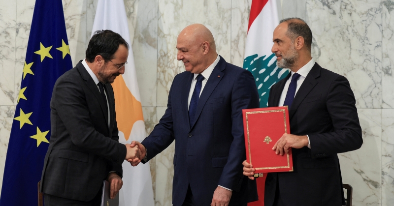 توقيع اتفاقية ترسيم الحدود البحرية بين لبنان وقبرص