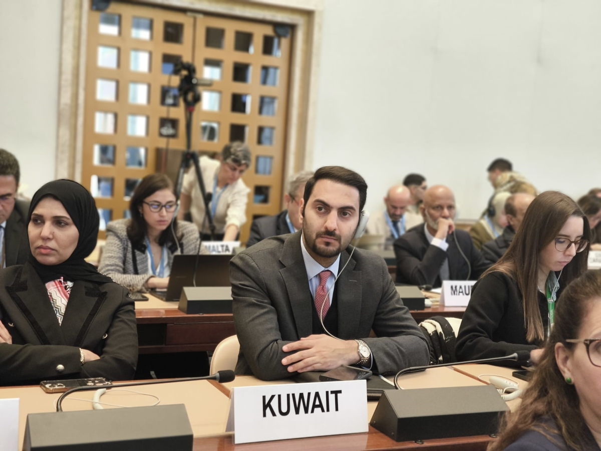 ناصر الرامزي خلال مشاركتة في مؤتمر إحياء اليوم العالمي للتضامن مع الشعب الفلسطيني