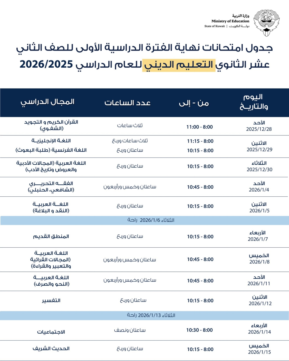 التعليم الديني