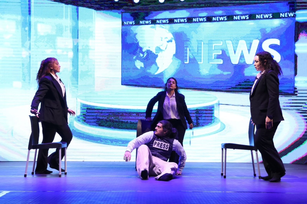 مشهد من العرض الاستعراضي الراقص «حيث تموت الكلمات»