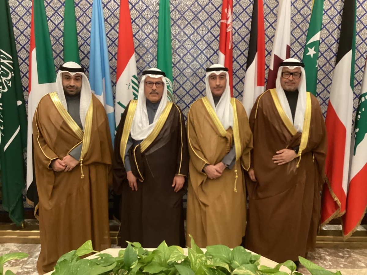 المستشار صلاح الماجد خلال مشاركته في اجتماع رؤساء إدارات قضايا الدولة