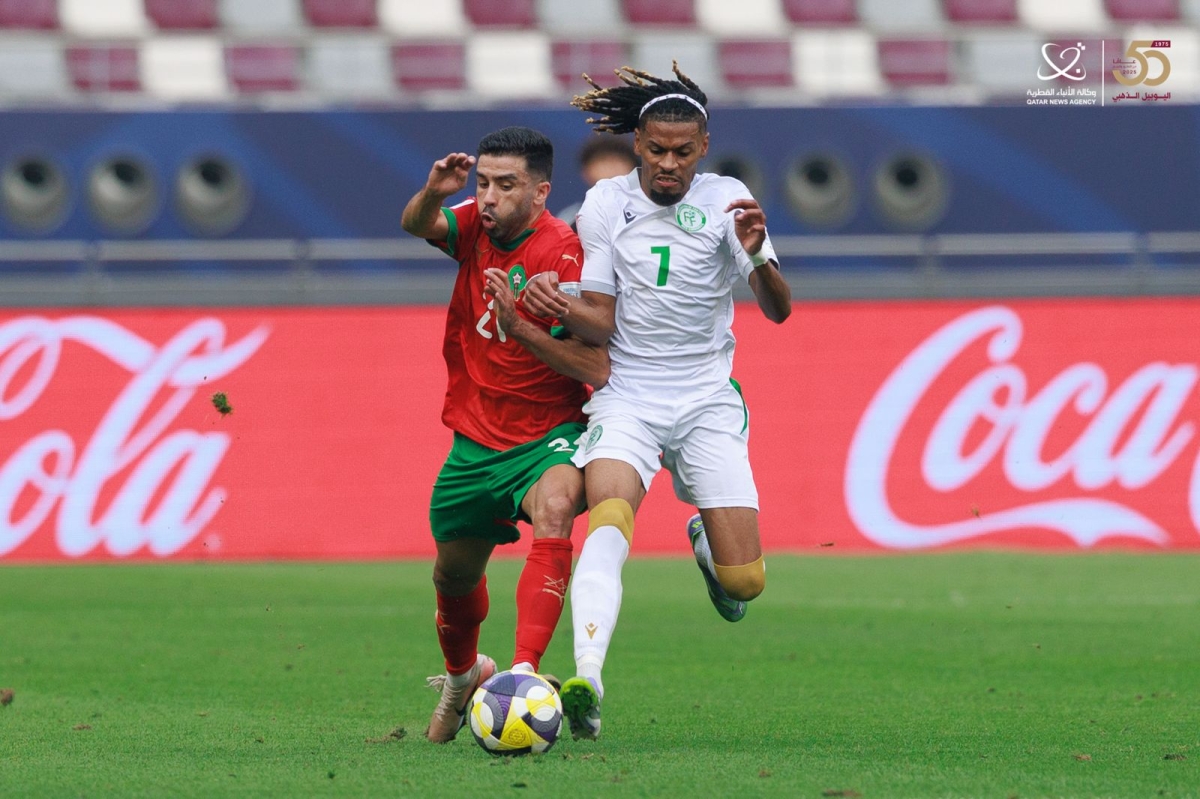 من مباراة المغرب مع جزر القمر