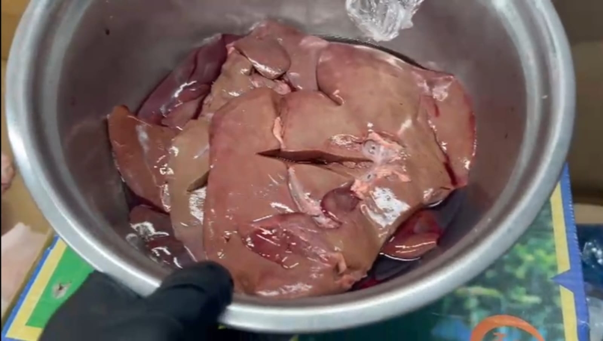 كبدة تمت إذابتها على أنها طازجة 